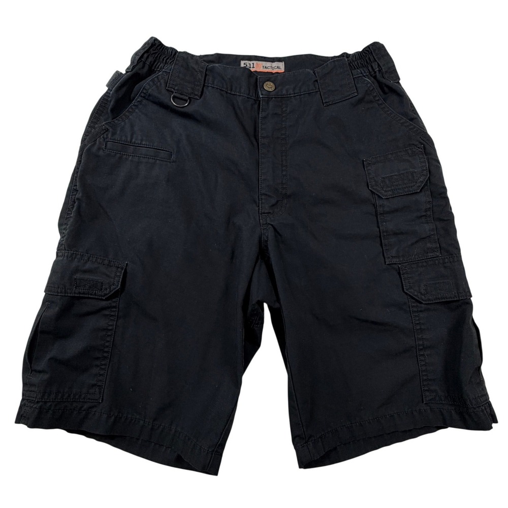 5.11 Tactical Mens Black Ripstop Cargo Shorts Size 30 Utility Workwear Hiking
